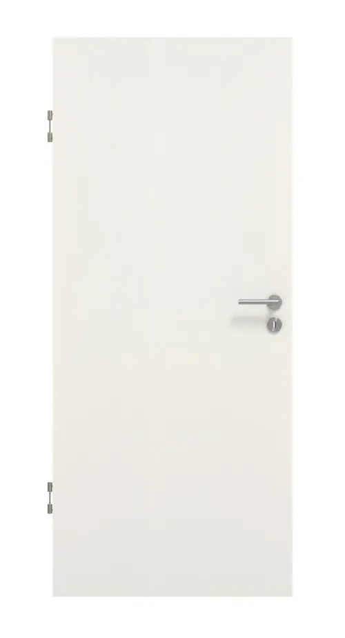 Widok frontowy drzwi termoizolacyjnych GARANT biel ze strukturą Premium GCK08