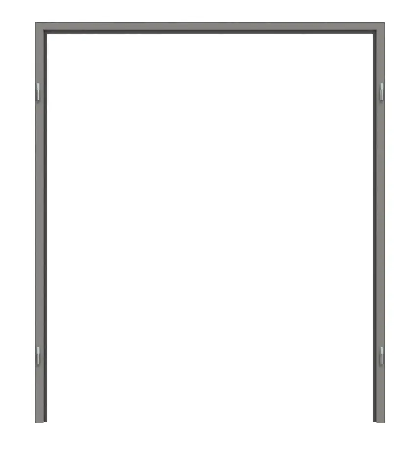 Widok frontowy aluminiowej ościeżnicy blokowej RAL 9007 Trend do drzwi drewnianych 2-skrzydłowych - Küffner