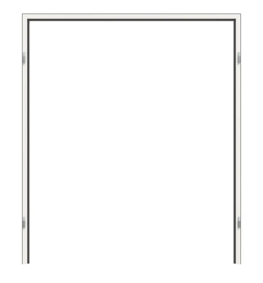 Widok frontowy aluminiowej ościeżnicy blokowej RAL 9016 Trend do drzwi drewnianych 2-skrzydłowych - Küffner