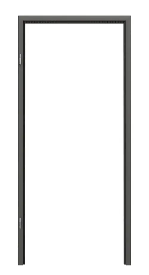 Widok frontowy 3 aluminiowej ościeżnicy blokowej RAL 9007 Trend do drzwi drewnianych - Küffner