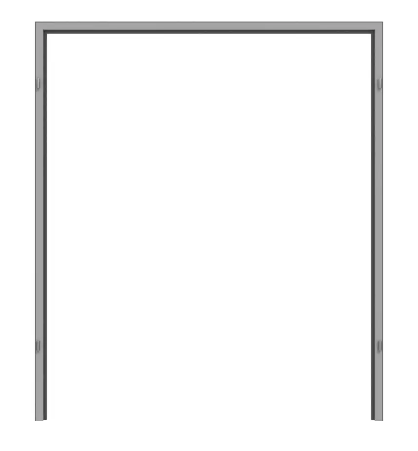 Widok frontowy aluminiowej ościeżnicy blokowej RAL 9006 Trend do drzwi całoszklanych 2-skrzydłowych - Küffner