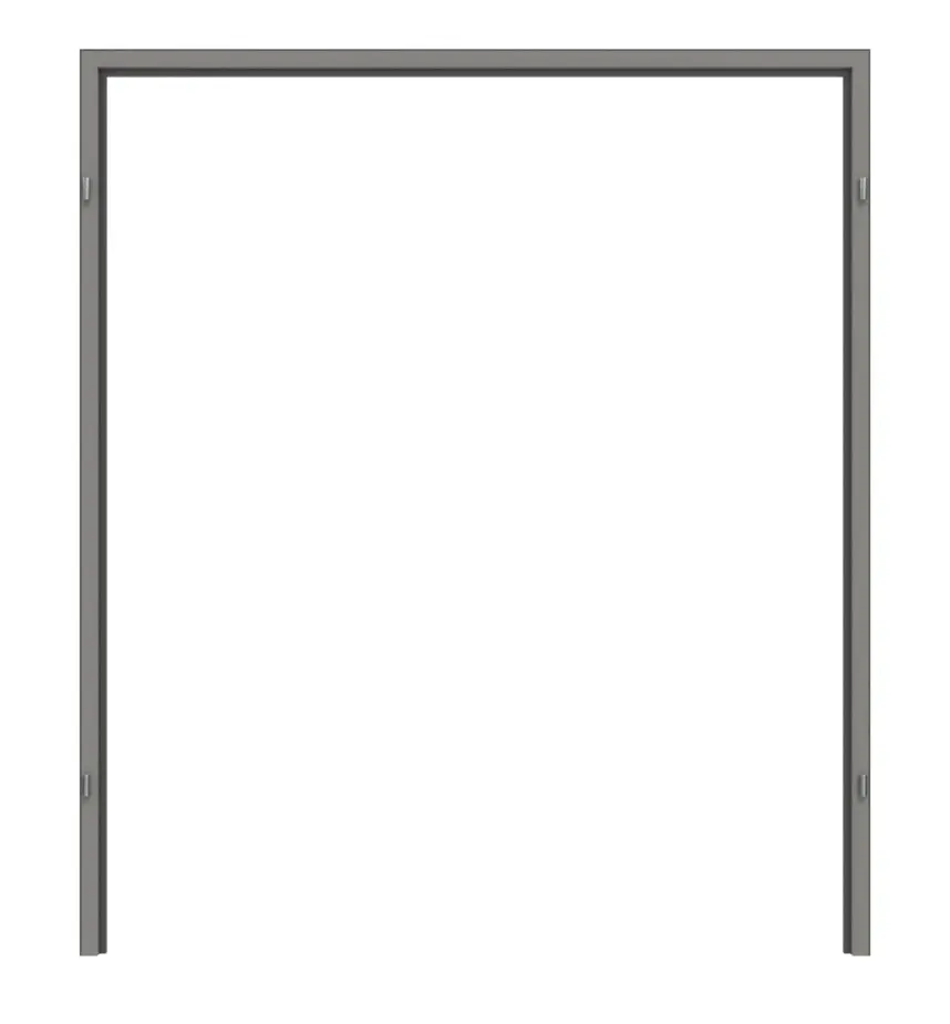 Widok frontowy aluminiowej ramy blokowej RAL 9007 Trend do drzwi całoszklanych 2-skrzydłowych - Küffner