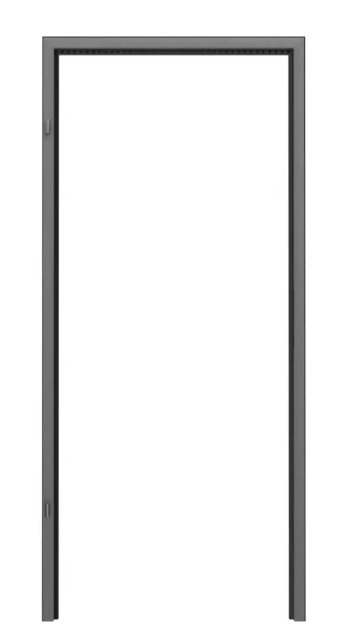 Widok frontowy 3 aluminiowej ramy blokowej RAL 9006 Trend do drzwi całoszklanych - Küffner