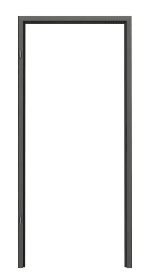 Widok frontowy 2 aluminiowej ościeżnicy blokowej RAL 9007 Trend do drzwi całoszklanych - Küffner