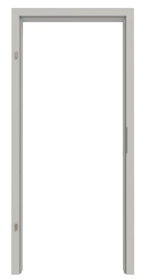 Front jasnoszary A 402 PortaLit ościeżnica (prostokątne 2 mm promień) do drzwi wejściowych do mieszkania - Westag