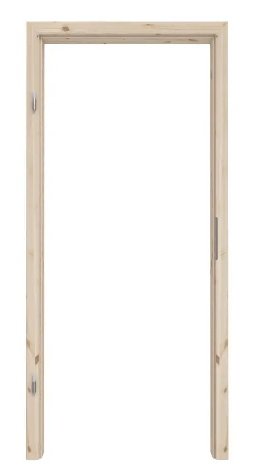 Widok frontowy ościeżnicy z litego drewna sosnowego z prostokątną krawędzią - Radex