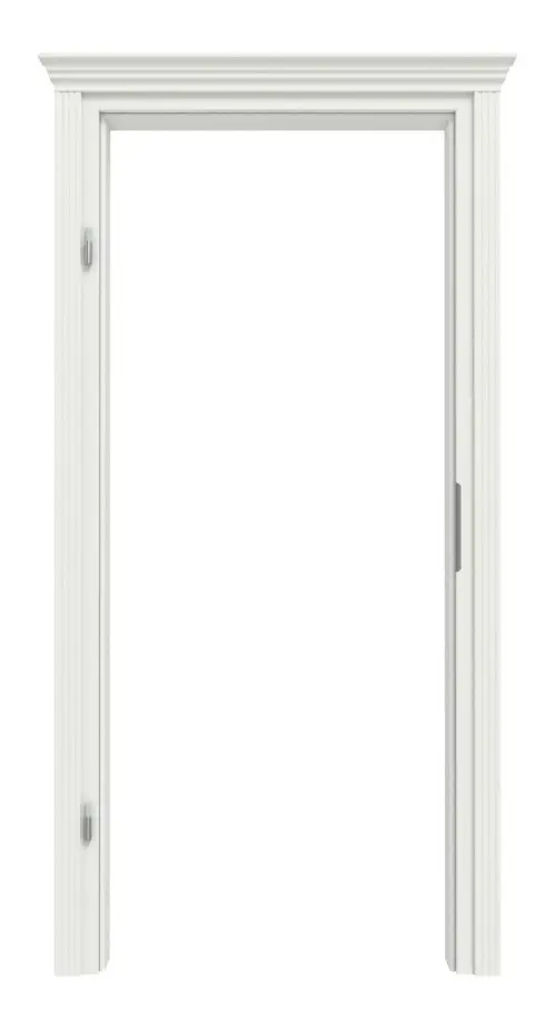 Widok frontowy Krone biały lakier RAL 9003 wraz z ościeżnicą - Classen