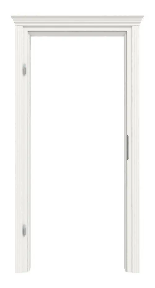 Widok frontowy Krone biały lakier RAL 9016 wraz z ościeżnicą - Classen