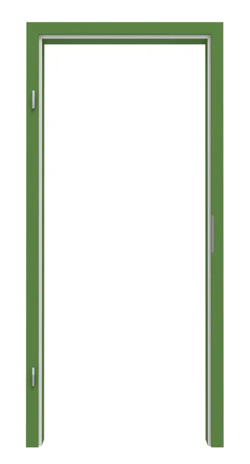 Zdjęcie ościeżnicy RAL 6017 zielony majowy, zaokrąglona krawędź - Lebo