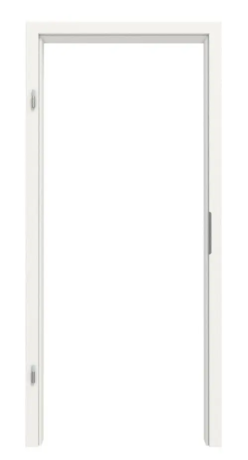 Widok frontowy ościeżnicy biały lakier RAL 9016 z zaokrągloną krawędzią - Classen