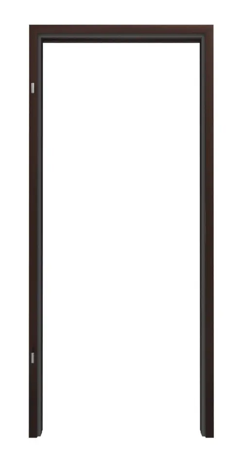 Widok frontowy aluminiowej ościeżnicy opaskowej Rost Trend z prostokątną krawędzią do drzwi całoszklanych - Küffner