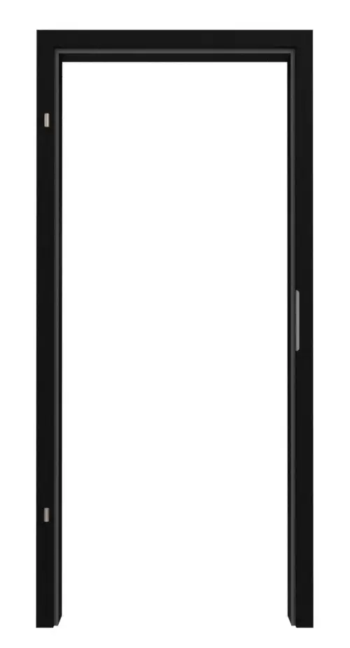 HÖRMANN Drewniana ościeżnica do drzwi dymoszczelnych czarna RAL 9005 z zaokrągloną krawędzią
