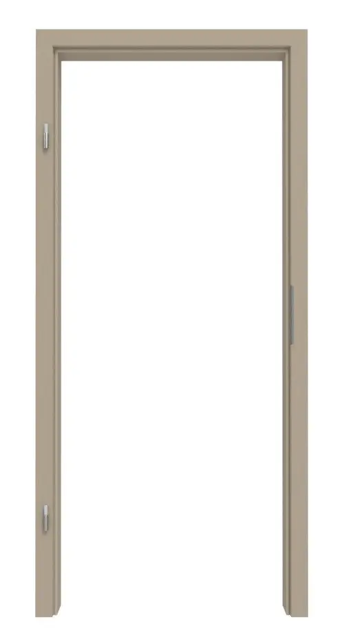 Widok frontowy ościeżnicy ultramatowy taupe (kolor ciemnoszaro-brązowy) Concepto z zaokrągloną krawędzią - Hörmann