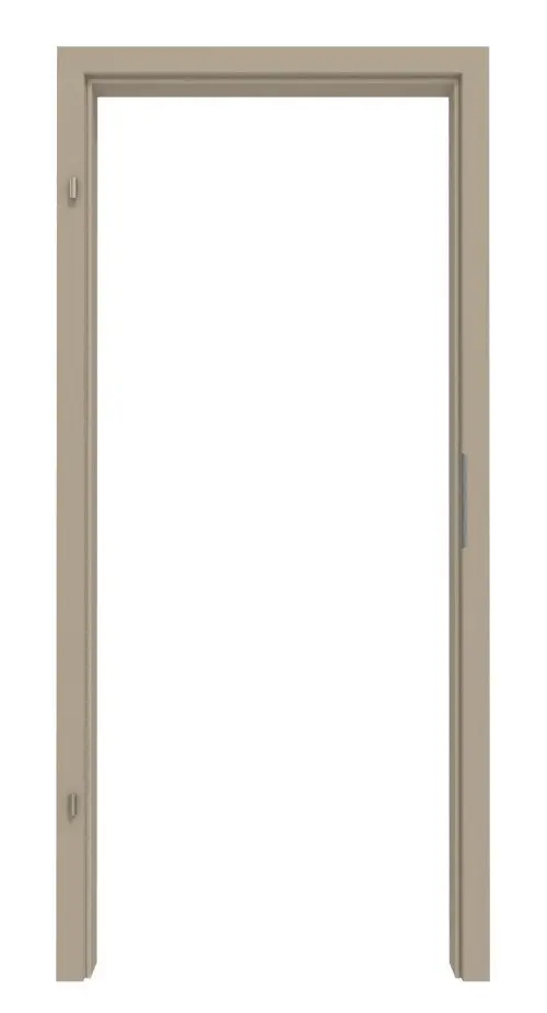 Widok frontowy ościeżnicy do drzwi wejściowych do mieszkania ultramatowy taupe (kolor ciemnoszaro-brązowy) Concepto z zaokrągloną krawędzią - Hörmann