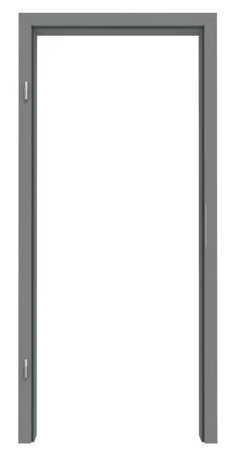 Widok frontowy ościeżnicy WESTAG bazalt A 421 GetaLit HPL z prostokątną krawędzią