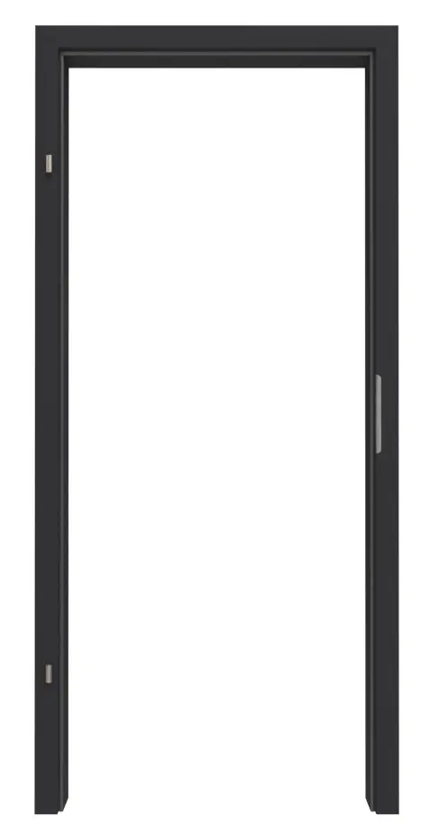 GARANT ościeżnica do drzwi wejściowych do mieszkania matowy RAL 9005 G-TEC z małą zaokrągloną krawędzią