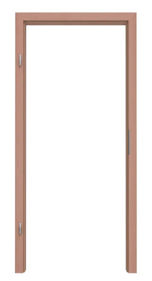 Widok frontowy ościeżnicy z drewna litego buk z połączeniem ukośnym profil A