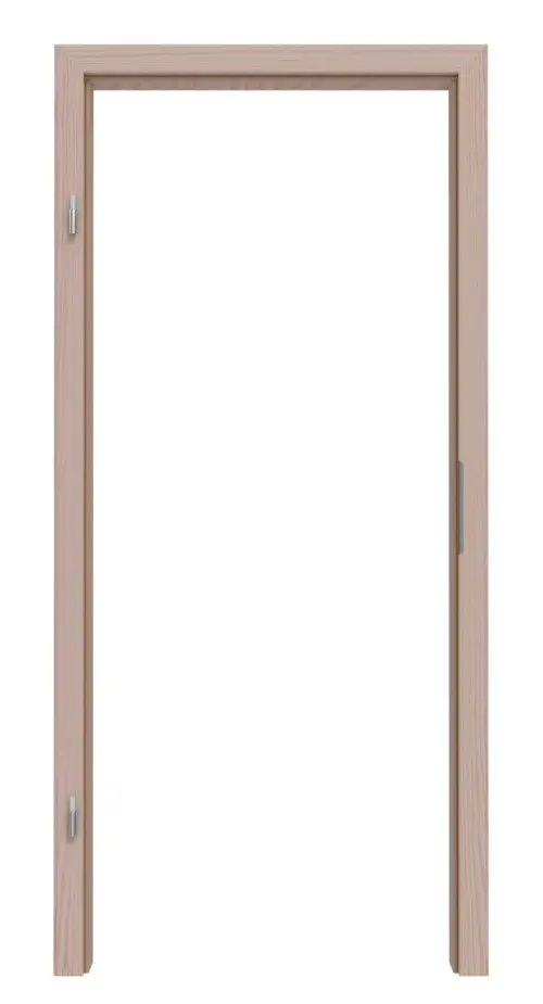 Widok frontowy ościeżnicy z drewna litego sosna bezsęczna z połączeniem ukośnym profil A