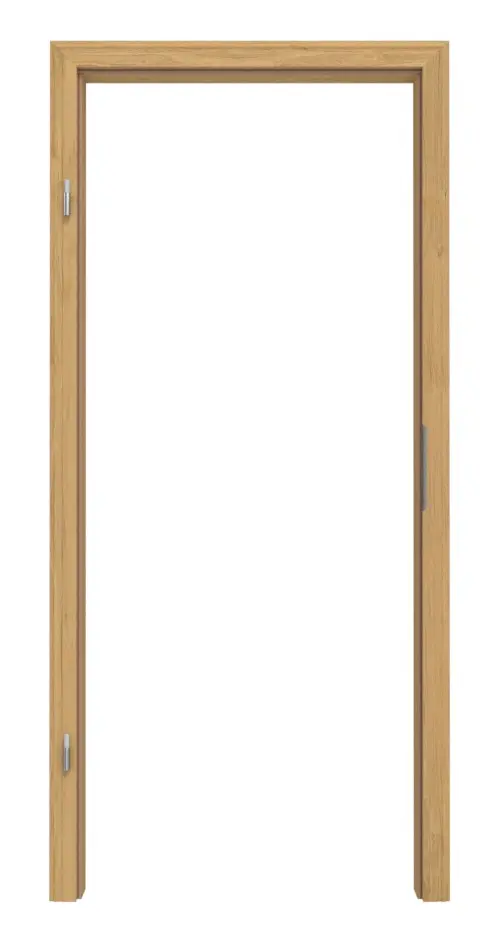 Widok frontowy ościeżnicy z drewna litego dąb bezsęczny profilowany profil B