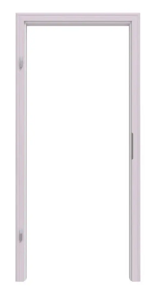 Widok frontowy ościeżnicy z drewna litego Świerk bezsęczny białe, pigmentowane profilowany profil B