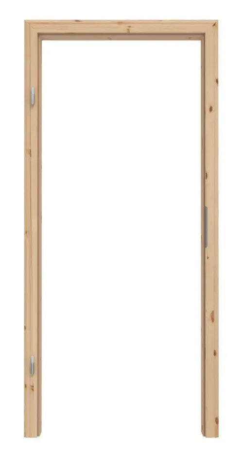 Widok frontowy ościeżnicy z drewna litego sosna sękata profilowany profil B