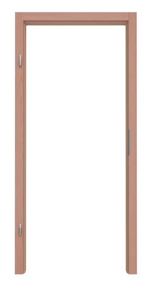 Widok frontowy ościeżnicy z drewna litego buk bez połączenia ukośnego profil C