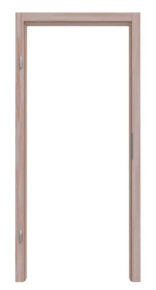 Widok frontowy ościeżnicy z drewna litego Świerk bezsęczny bez połączenia ukośnego profil C