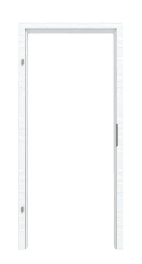 Ościeżnica CLASSEN do drzwi wejściowych do mieszkania biała struktura CPL z zaokrągloną krawędzią