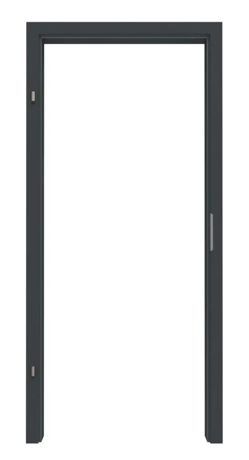LEBO ościeżnica do drzwi wejściowych do mieszkania ultramatowy antracyt podobny do RAL 7016 Versio z zaokrągloną krawędzią