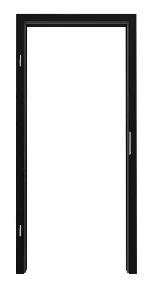 LEBO ościeżnica ultramatowa czarna podobna do RAL 9005 Versio z zaokrągloną krawędzią