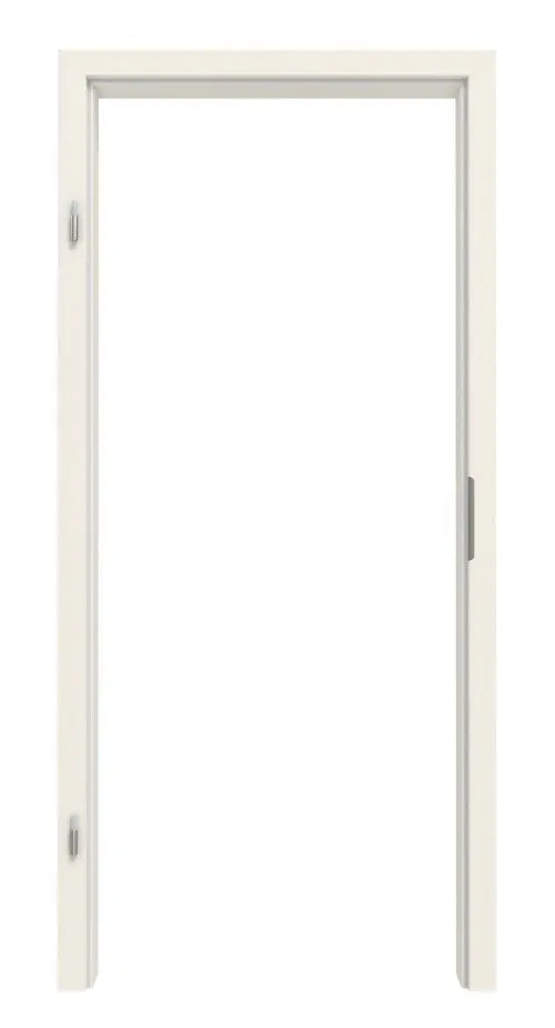 Widok frontowy ościeżnicy LEBO biały lakier 9010 z zaokrągloną krawędzią