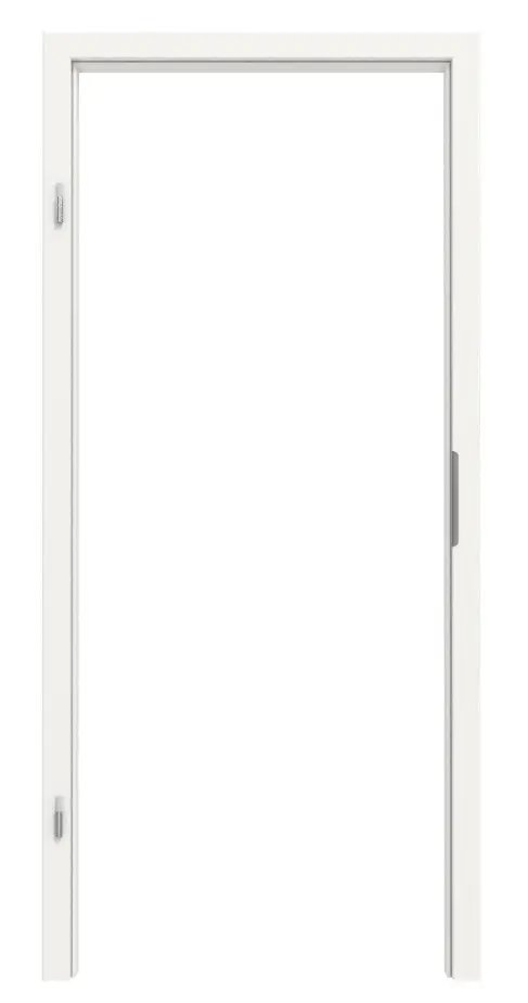 Widok frontowy ościeżnicy Temo marki TEUTO, biały lakier 9016 CPL z zaokrągloną krawędzią