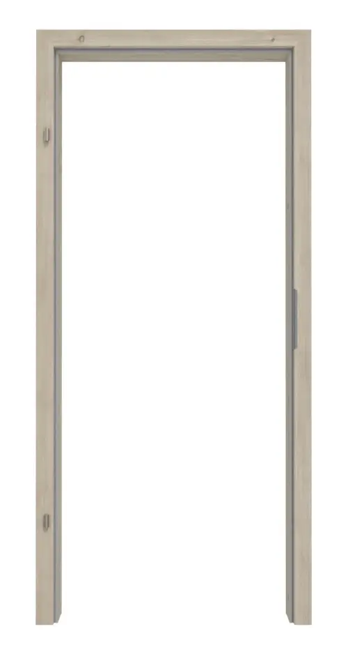 HÖRMANN ościeżnica do drzwi wejściowych do mieszkania modrzew jasny szczotkowany Duradecor z zaokrągloną krawędzią