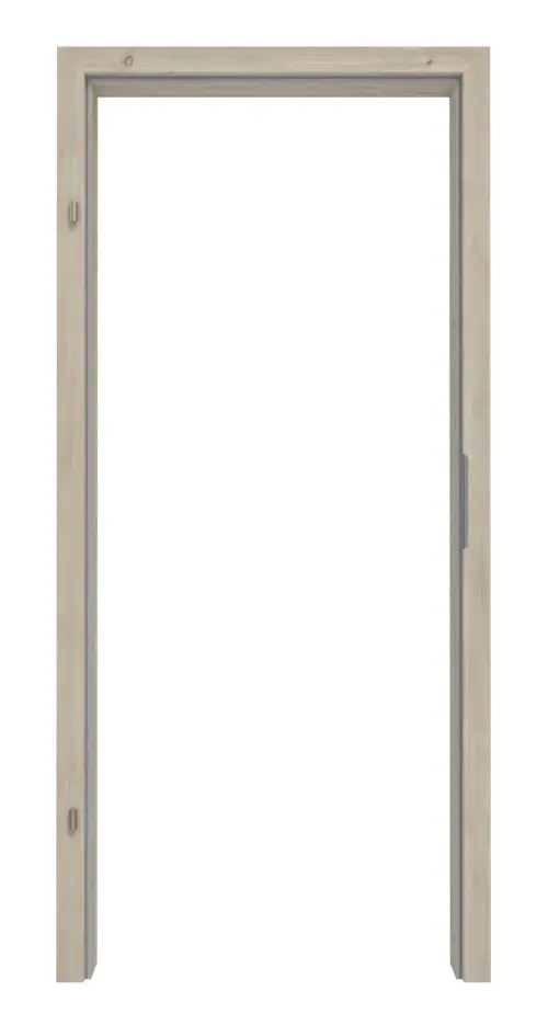 HÖRMANN ościeżnica do drzwi dymoszczelnych szczotkowany modrzew jasny Duradecor ProLine z zaokrągloną krawędzią