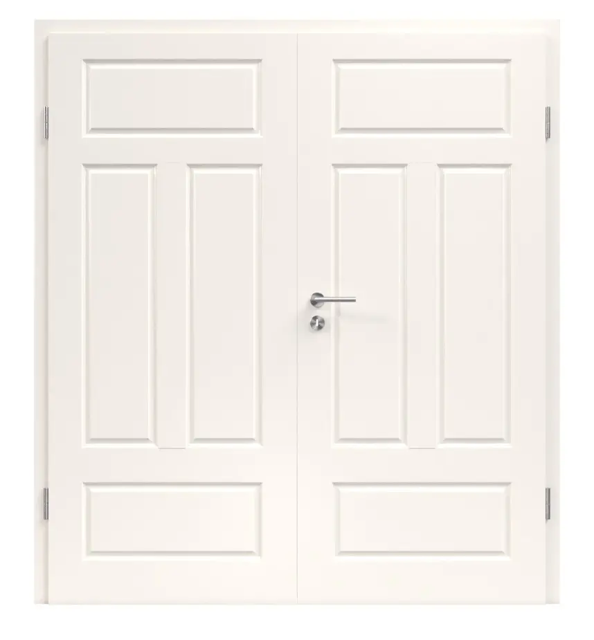 Zdjęcie Provence Typ 4004 Q biały lakier drzwi dwuskrzydłowe z ościeżnicą - Westag & Getalit
