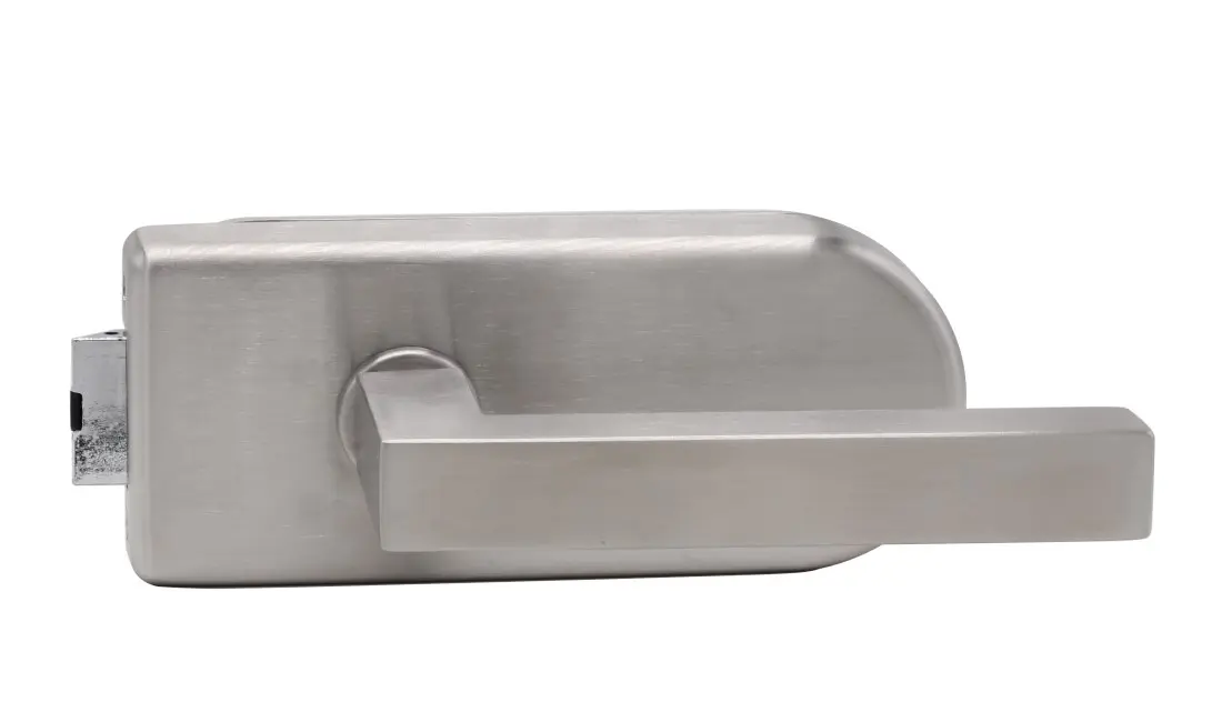 Zestaw drzwi szklanych Valencia stal szlachetna niezamykane na klucz z parą klamek Galina Square - Südmetall