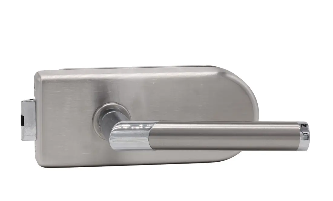 Zestaw drzwi szklanych Valencia stal szlachetna niezamykany z parą klamek Royal - Südmetall