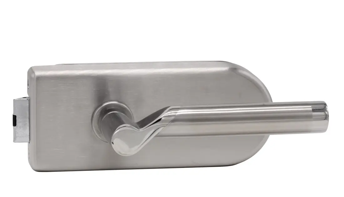 Zestaw drzwi szklanych Valencia stal szlachetna niezamykane na klucz z parą klamek Elena - Südmetall