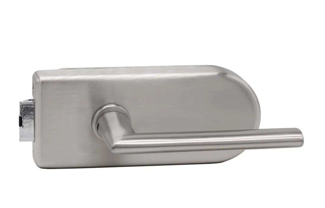 Zestaw drzwi szklanych Valencia stal szlachetna niezamykany z parą klamek Zoe - Südmetall