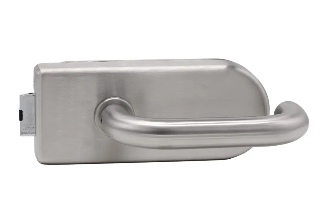 Zestaw drzwi szklanych Valencia stal szlachetna niezamykane na klucz z parą klamek Paula - Südmetall