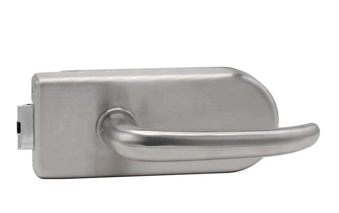 Zestaw drzwi szklanych Valencia stal szlachetna niezamykane na klucz z parą klamek Madrid - Südmetall