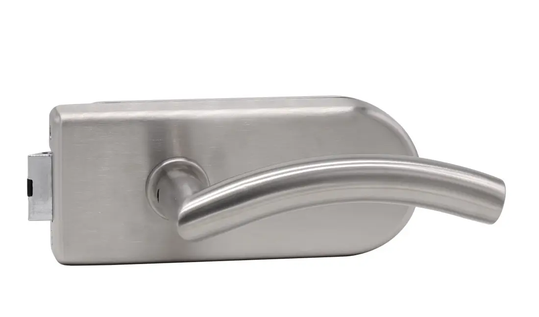 Zestaw drzwi szklanych Valencia stal szlachetna niezamykany z parą klamek Lisa - Südmetall