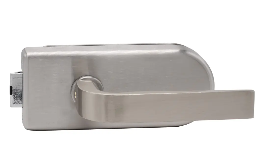 Zestaw drzwi szklanych Valencia stal szlachetna niezamykane na klucz z parą klamek Paris - Südmetall