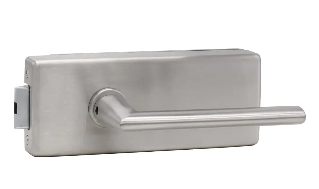 Zestaw drzwi szklanych Palma stal szlachetna niezamykany z parą klamek Zoe - Südmetall