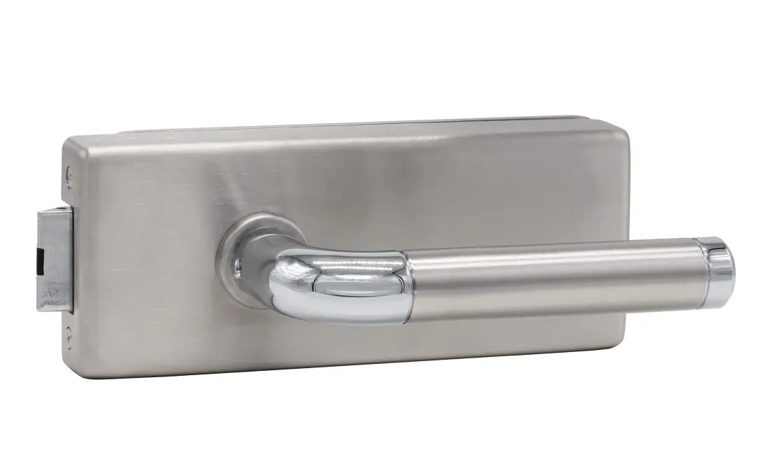 Zestaw drzwi szklanych Palma stal szlachetna niezamykany z parą klamek Sybille - Südmetall