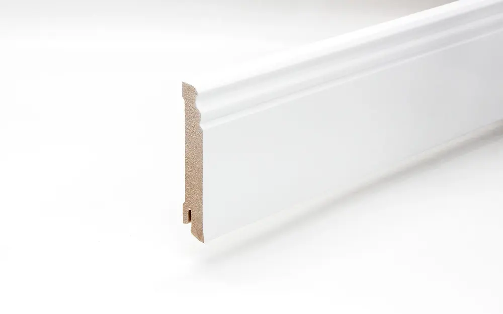 Perspektywa listwa przypodłogowa 18 x 96 x 2440 mm MDF biały Altdeutsch 96 wpust na klips