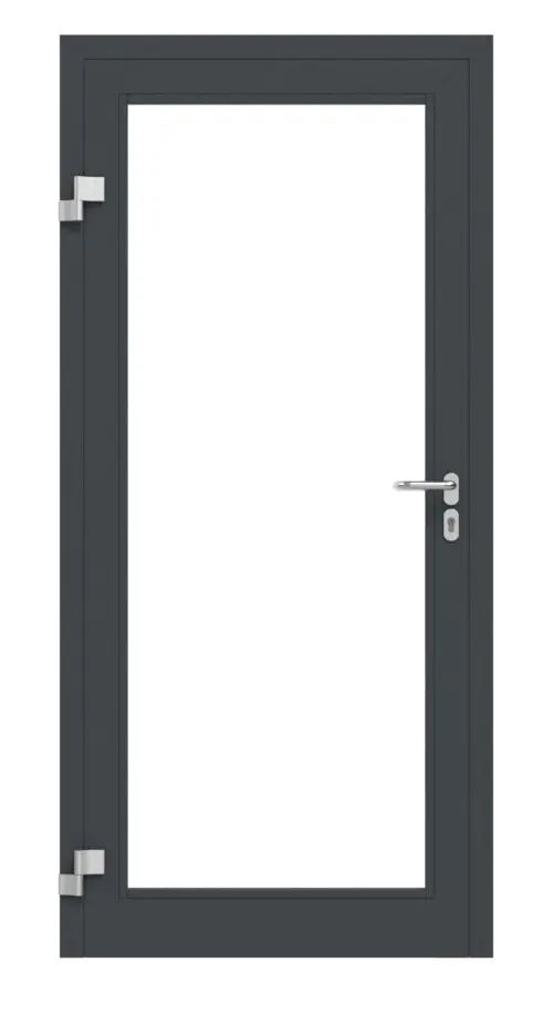 HÖRMANN zestaw drzwi wewnętrzne aluminiowe drzwi ramowe ES 50 z przeszkleniem LA-01 w tym ościeżnica blokowa