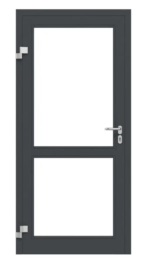 HÖRMANN Zestaw drzwi wewnętrznych Aluminiowa drzwi ramowe ES 50 z przeszkleniem LA-02 w tym ościeżnica blokowa