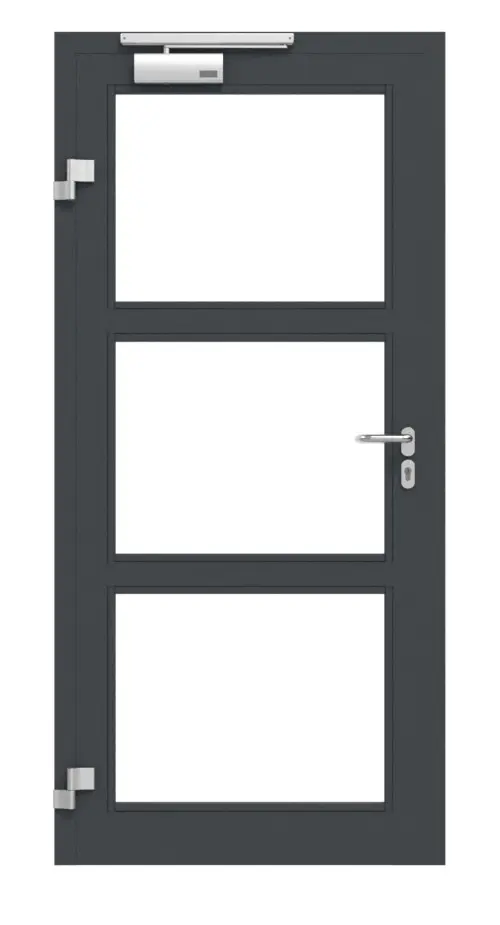 Widok frontowy zestawu w kolorze db703: zestaw drzwi wewnętrzne drzwi ramowe aluminiowe z funkcją dymoszczelności RS 150 z LA-03, w tym ościeżnica blokowa - Hörmann
