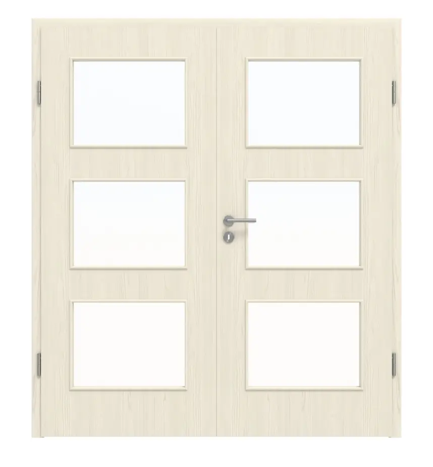 Widok frontowy modrzew lazura LA 11 Basic Durat drzwi dwuskrzydłowe z ościeżnicą - Huga